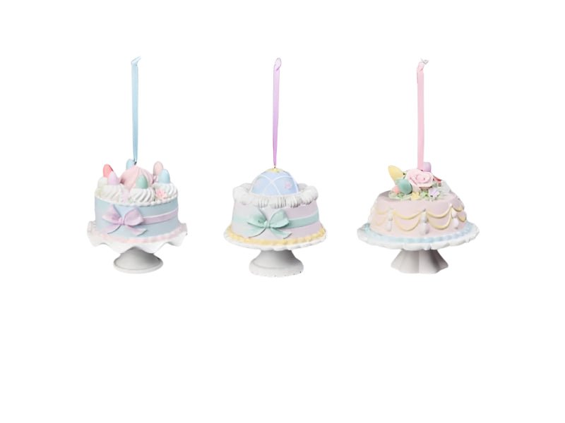 Spring Cakes Ornaments Set of 3 - Holiday Warehouse