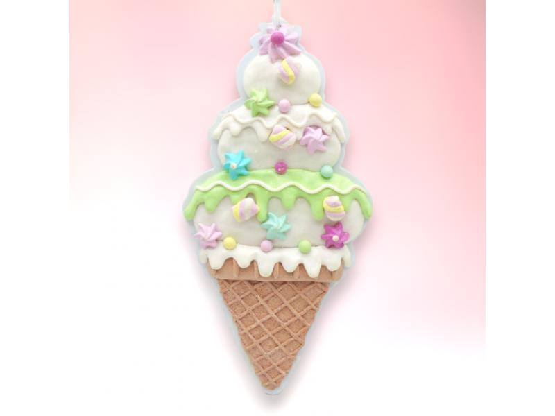 12" ice Cream Cone Ornaments 2pc - Holiday Warehouse
