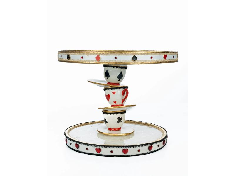 12" Topsy Turvy Teacup Cake Plate - Holiday Warehouse