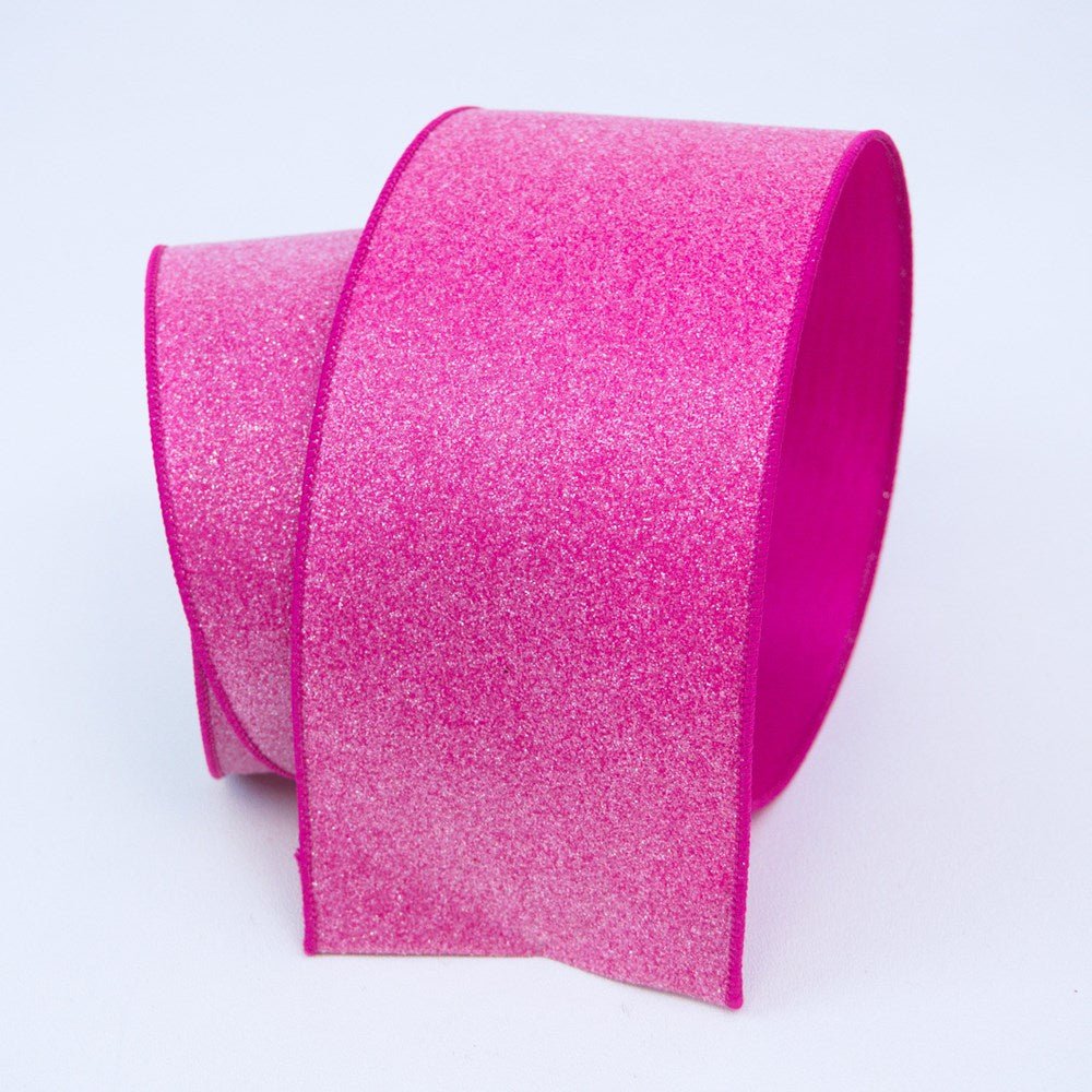 4 x 10 yds Fuchsia Sugar Candy Ribbon - Holiday Warehouse Ribbon