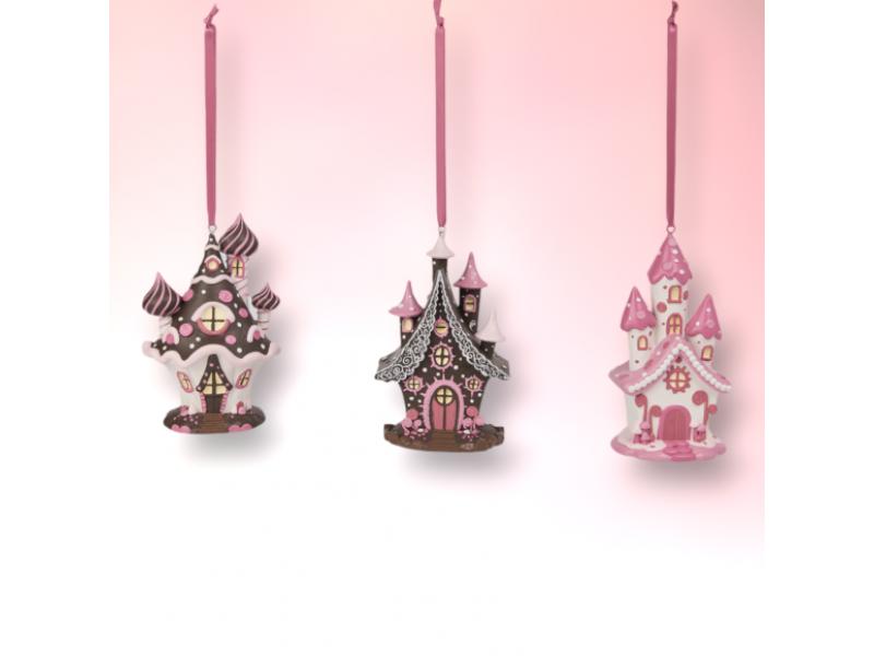 Candy House Ornaments Set of 3 - Holiday Warehouse