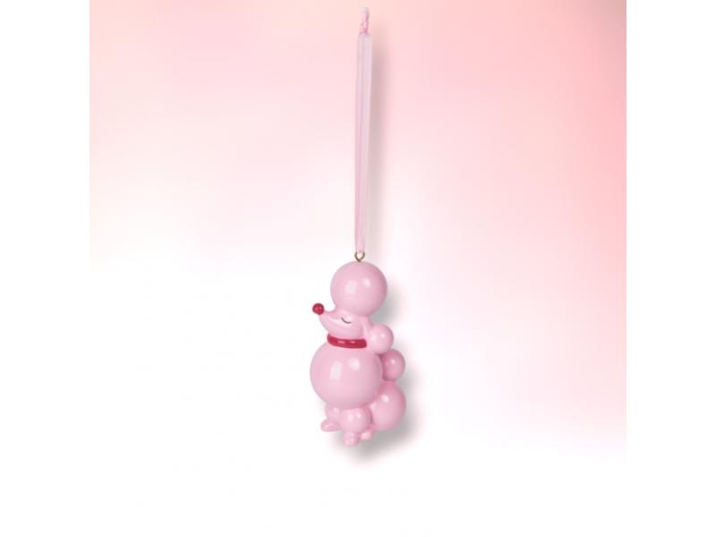 Light Pink Poodle Ornaments 3pc - Holiday Warehouse