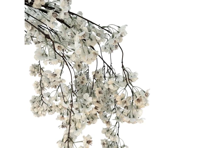 White Hanging Cherry Tree Branch (10pcs) - Holiday Warehouse