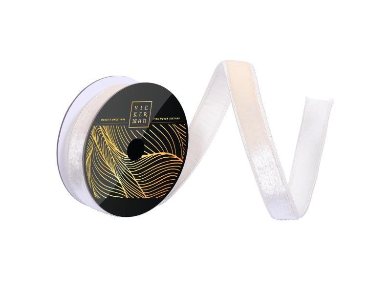 1" x 10yd Oat Velvet Luster Ribbon - Holiday Warehouse