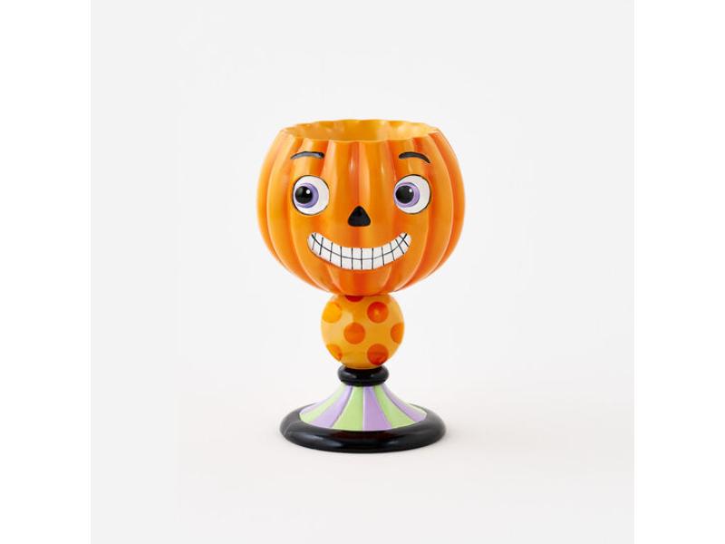 10" Pedestal Pumpkin Candy Bowl - Holiday Warehouse