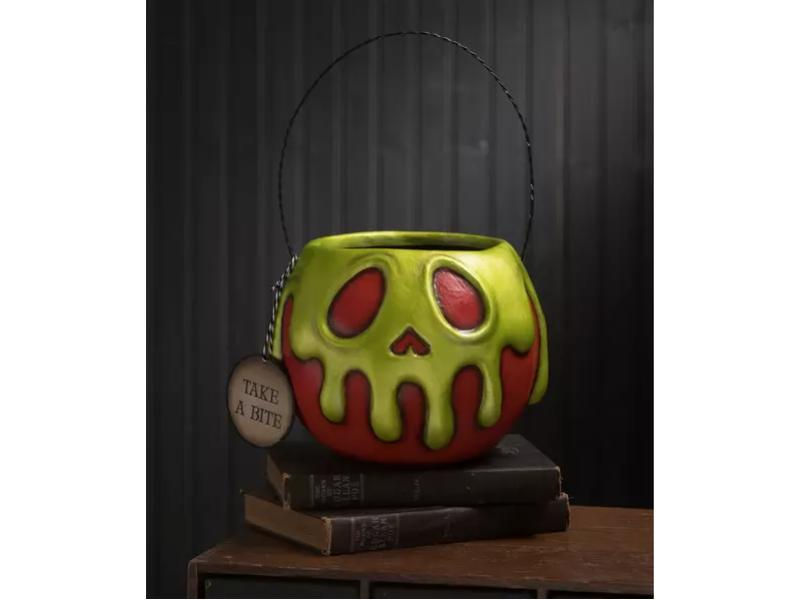 13" Red Apple Green Poison Bucket - Holiday Warehouse