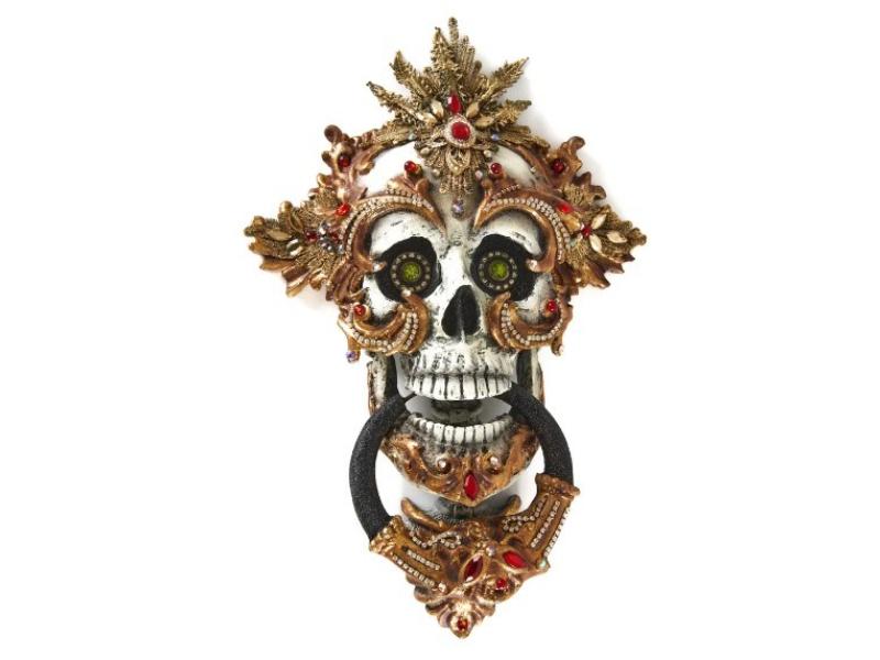 13.25" Shakesfeare Skull Door Knocker - Holiday Warehouse