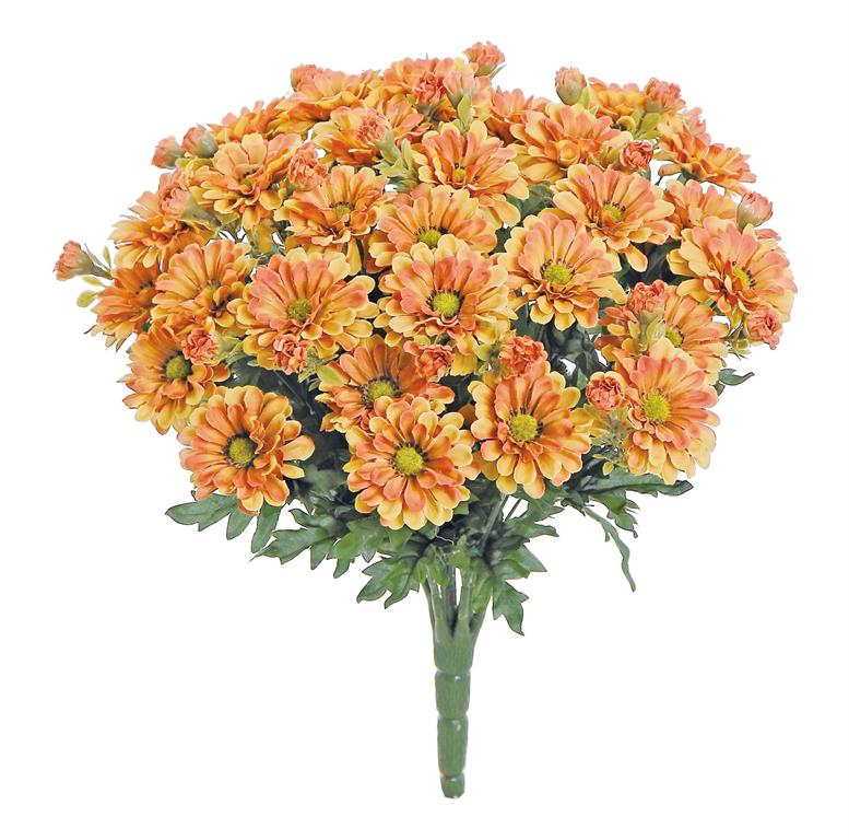 15" Autumn Zinnia Bush - Holiday Warehouse