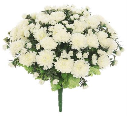 15" Mini Mum Bush Cream - Holiday Warehouse