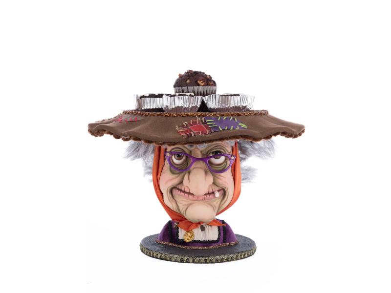 16" Witch Head Cake Plate - Holiday Warehouse