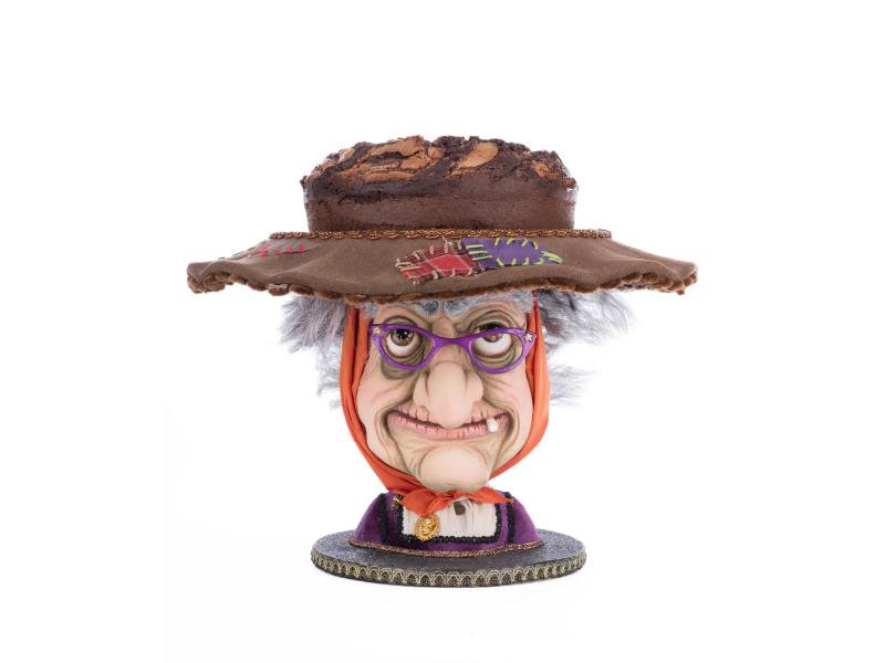 16" Witch Head Cake Plate - Holiday Warehouse