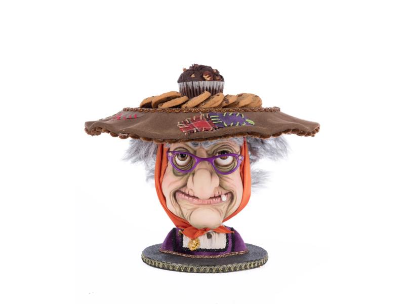 16" Witch Head Cake Plate - Holiday Warehouse