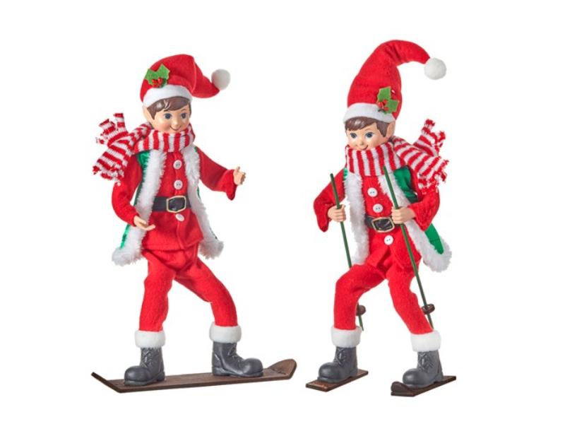 16.5" Skiing Elf - Holiday Warehouse