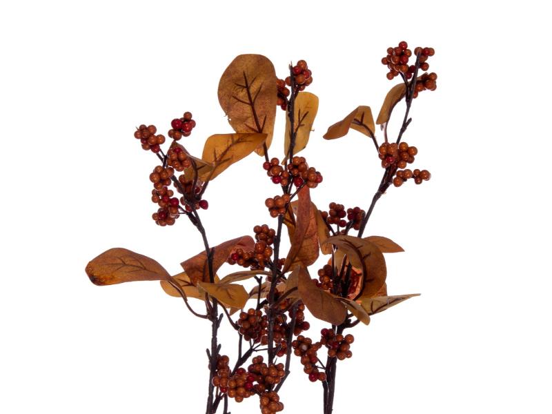 22" Orange Fall Leaves and Berries Wreath - Holiday Warehouse