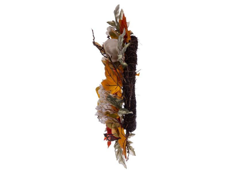 22" Orange Fall Pumpkin Hydrangea Wreath - Holiday Warehouse