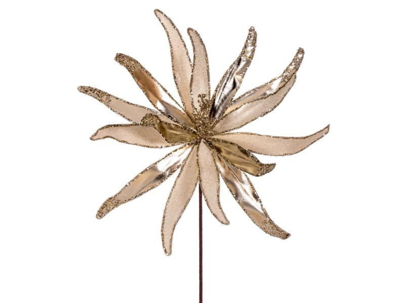 24" Champagne Metallic Frosted Glitter Papyrus 2/Bag - Holiday Warehouse