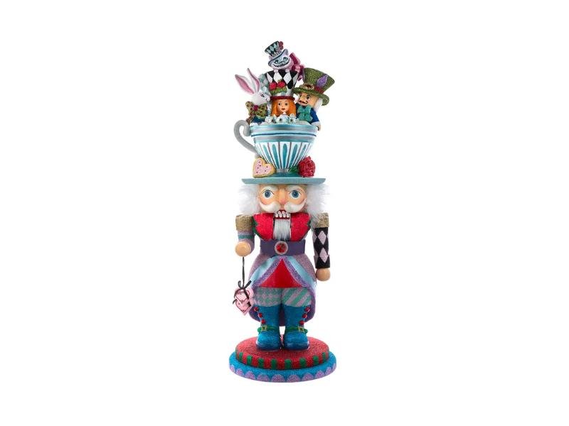 24" Hollywood Nutcrackers™ Alice Teacup Party Hat Nutcracker - Holiday Warehouse