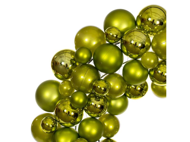 24" Lime Ball Wreath - Holiday Warehouse