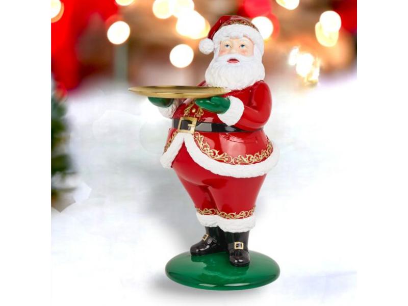 24" Santa w/Serving Tray - Holiday Warehouse