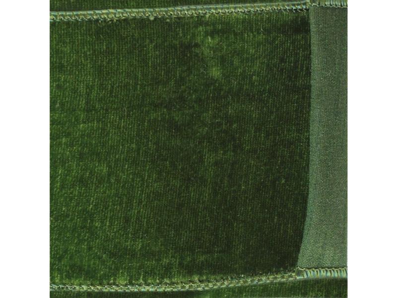 2.5" X 10 Yds Forest Green Velvet Ribbon - Holiday Warehouse