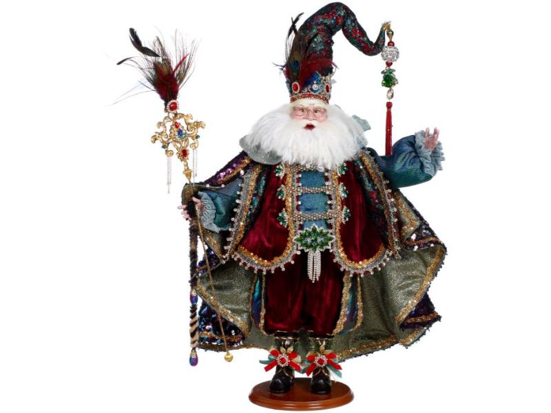 26" Peacock Jewel Santa - Holiday Warehouse