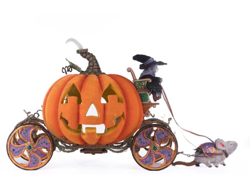 27" Enchanted Pumpkin Carriage - Holiday Warehouse