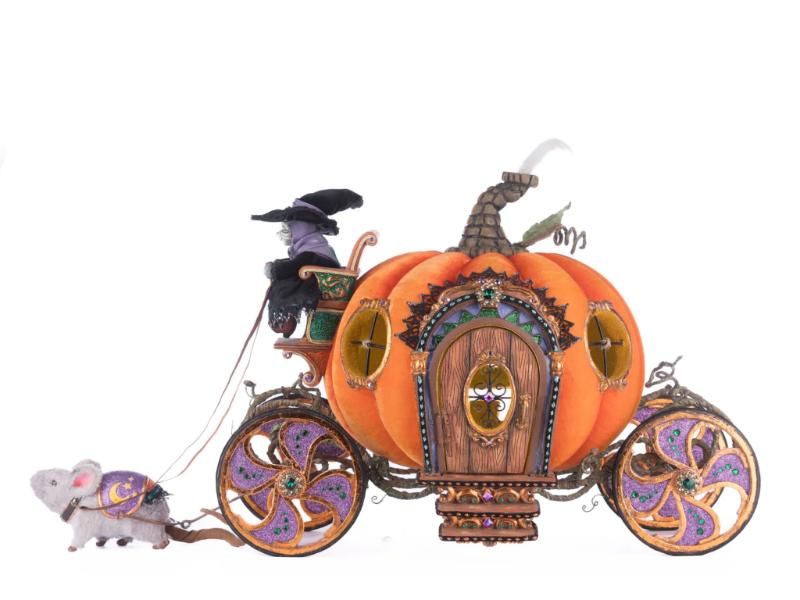 27" Enchanted Pumpkin Carriage - Holiday Warehouse