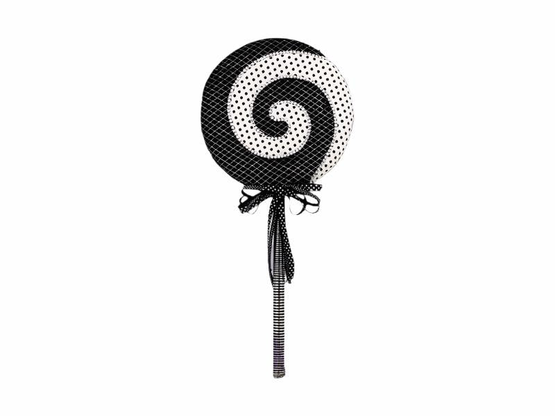 28" Lg Black/White Lollipop Pick - Holiday Warehouse