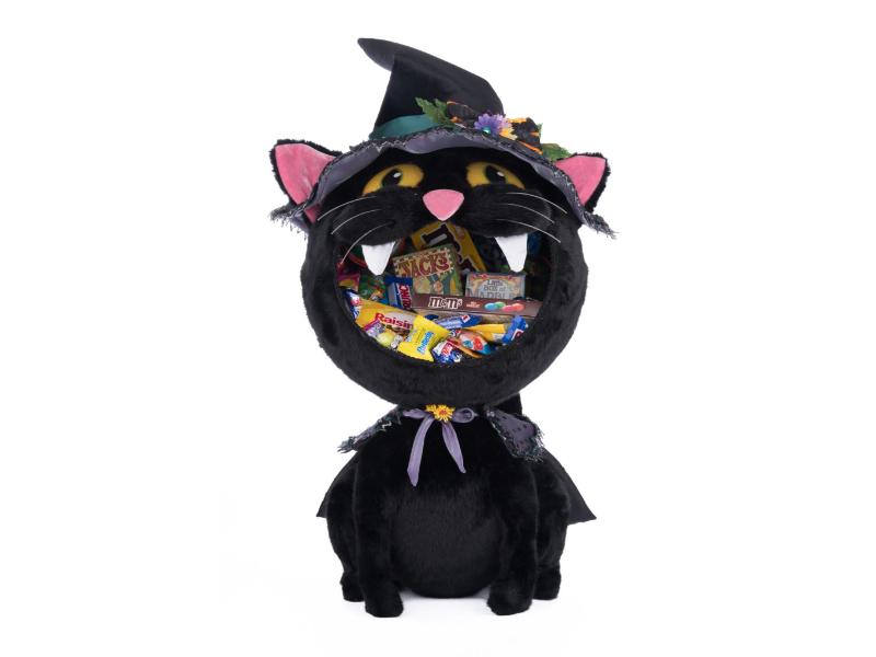 32" Black Cat Candy Container - Holiday Warehouse