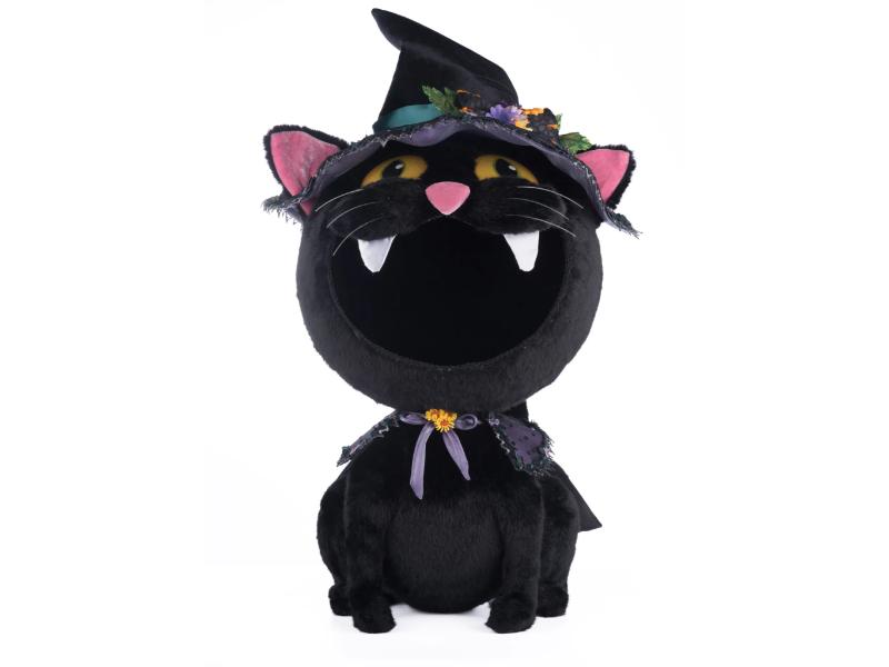 32" Black Cat Candy Container - Holiday Warehouse