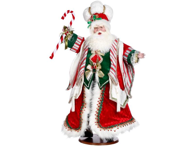 35" Candy Cane Santa - Holiday Warehouse