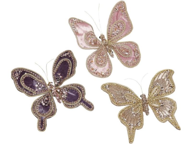 6" Sparkling Butterfly Ornament
