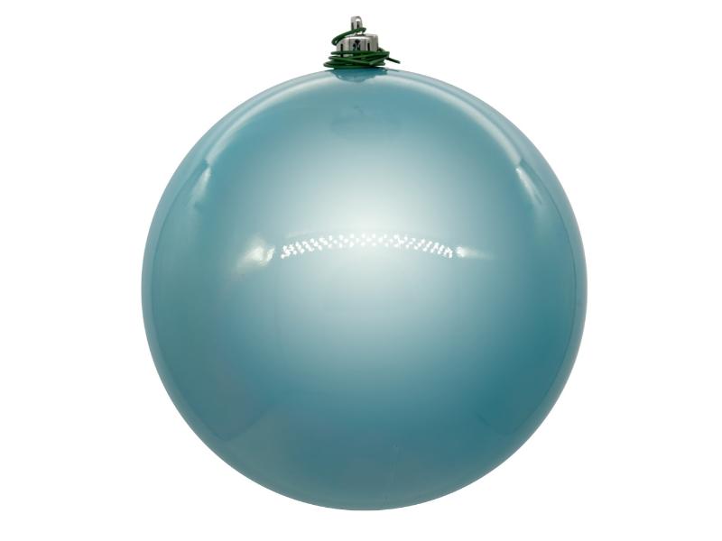 4" Baby Blue Pearl Ornament 6pc - Holiday Warehouse