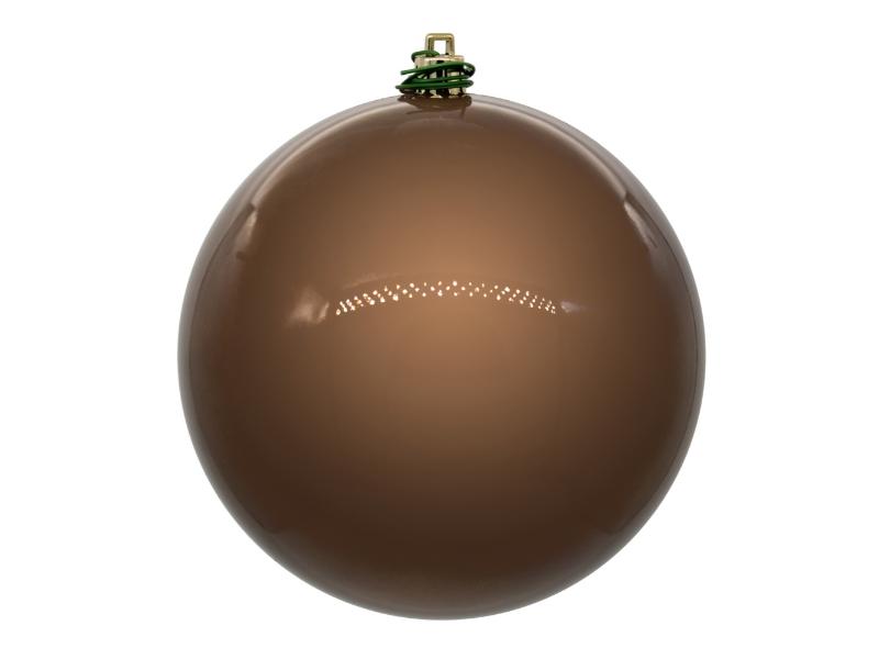 4" Mocha Pearl Ornament 6pc - Holiday Warehouse