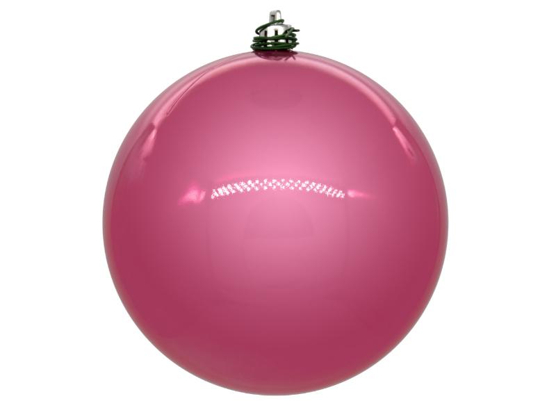 4" Pink Pearl Ornament 6pc - Holiday Warehouse