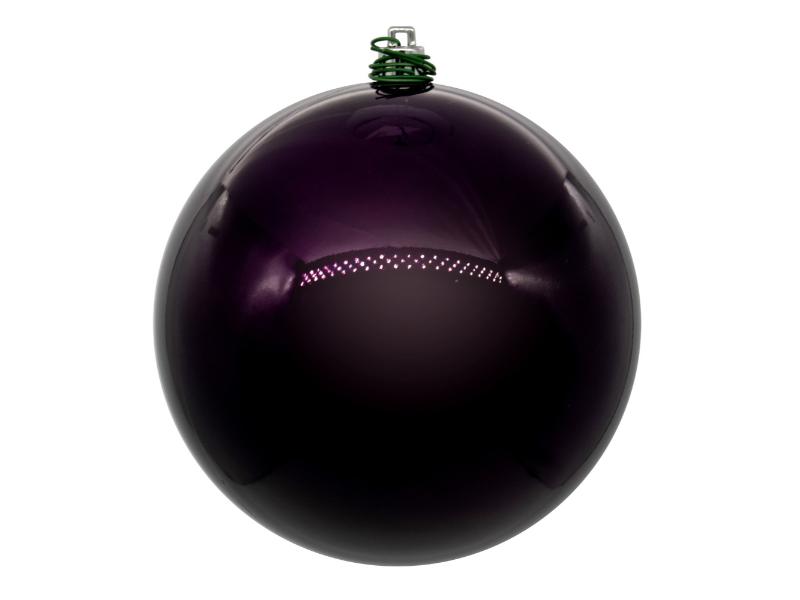 4" Plum Pearl Ornament 6pc - Holiday Warehouse