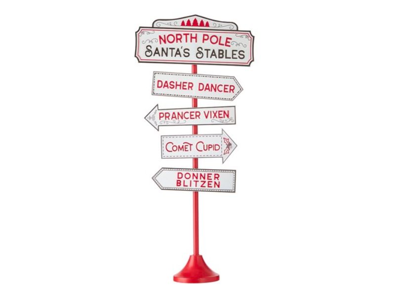 37.5" Santa's Stables Directional Sign