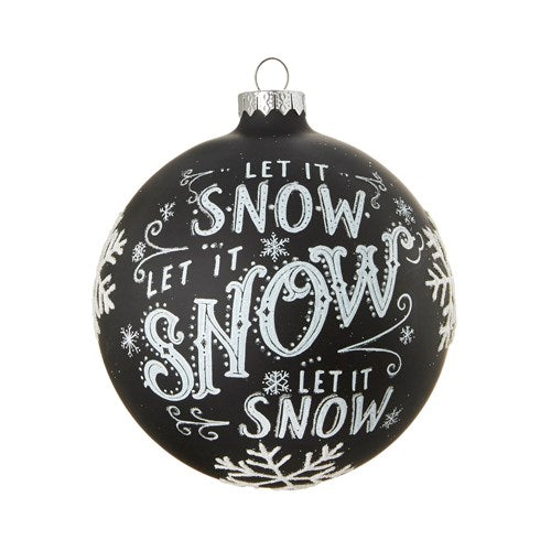 5" Let it Snow Ball Ornament