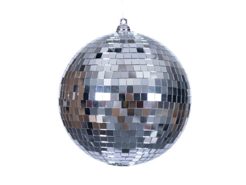 4.75" Silver Mirror Ball Ornament 4/Bag - Holiday Warehouse