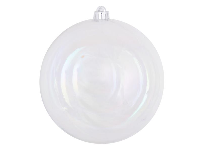 6" Clear Iridescent Ball Ornament 4pc - Holiday Warehouse