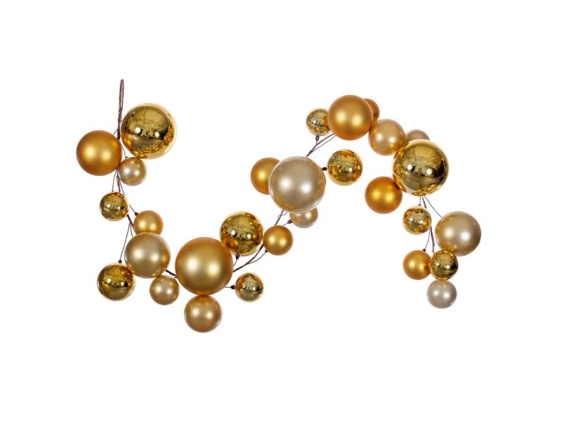 6' Gold Ball Branch Garland - Holiday Warehouse