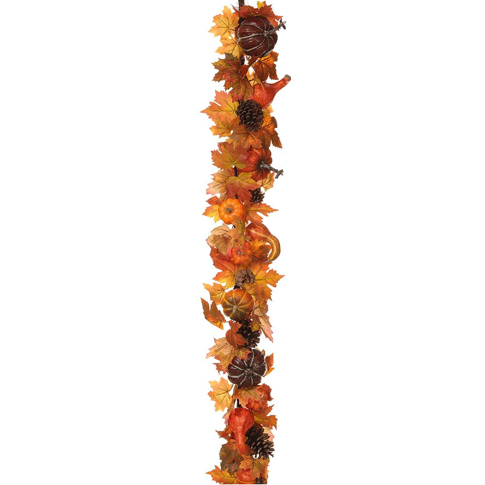 72" Pumpkin/Pine Cone Garland - Holiday Warehouse