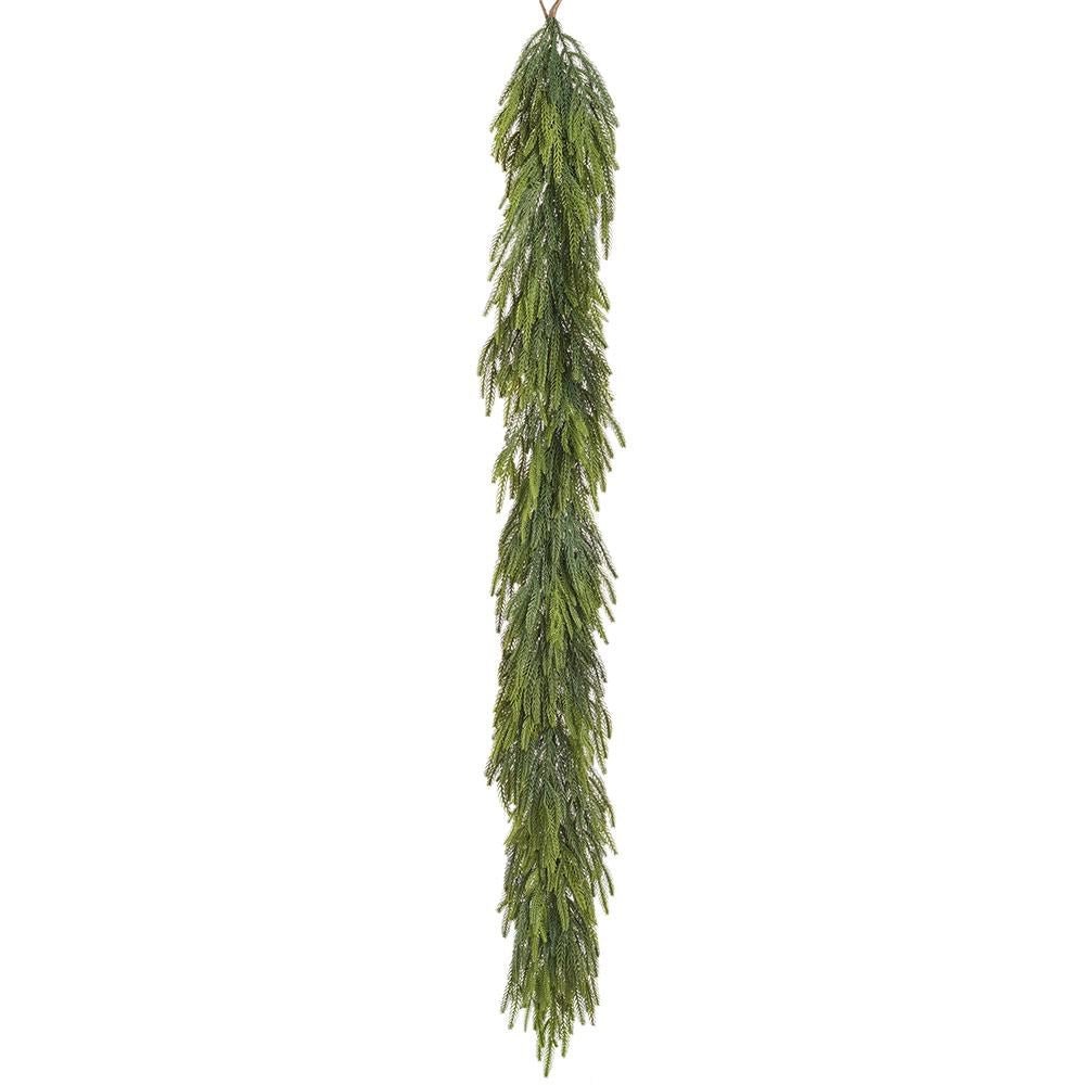 73" Green Willow Pine Garland - Holiday Warehouse