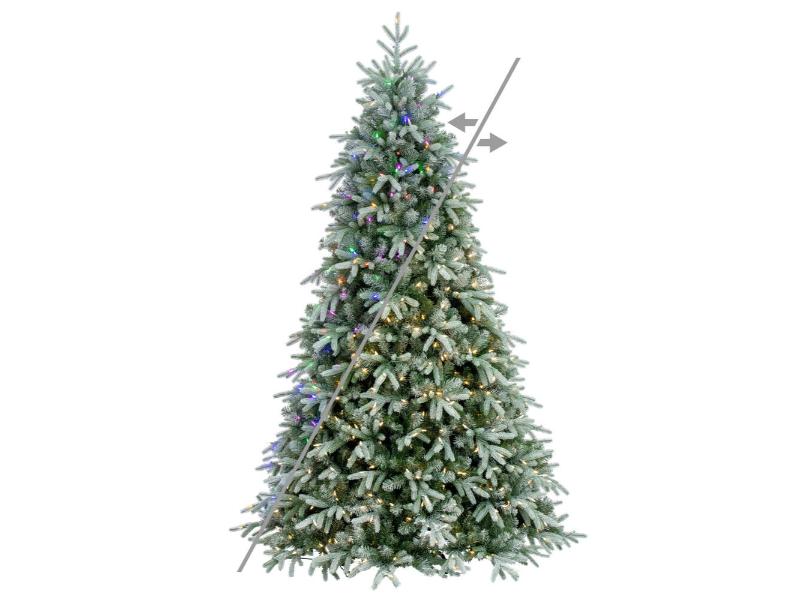 7.5' Frosted Albany Spruce Tree w/ Color Changing Lights - Holiday Warehouse