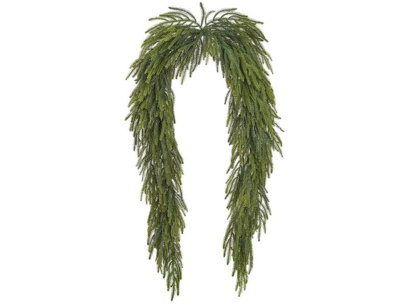 8' Green Willow Pine Mantel Swag Garland - Holiday Warehouse