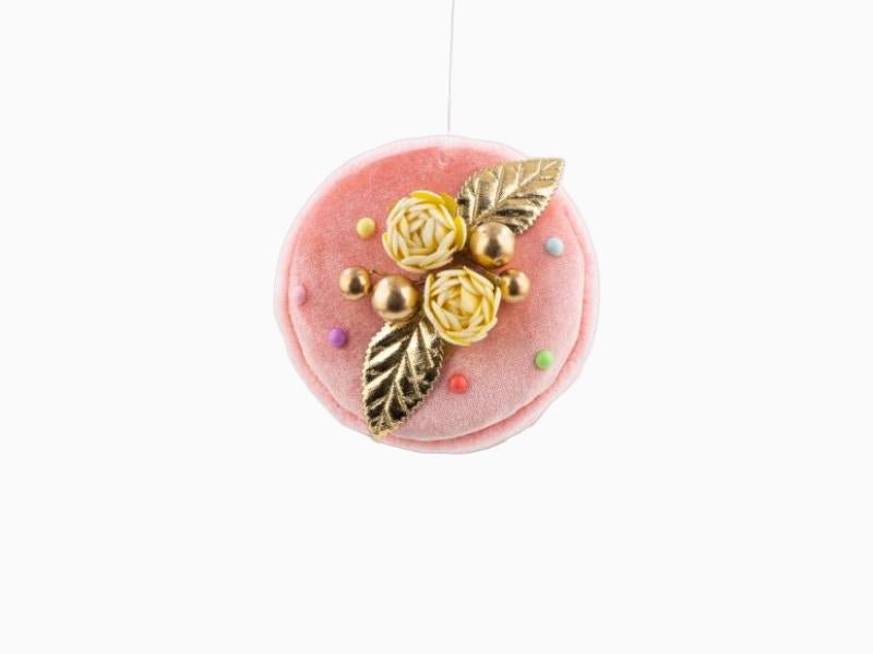 8" Pink Macaron Ornament - Holiday Warehouse