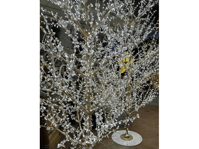 9' Gold Crystal LED Tree - Holiday Warehouse