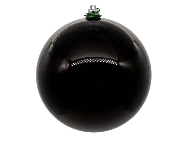 4" Black Vintage Pearl Finish Ball 6pc