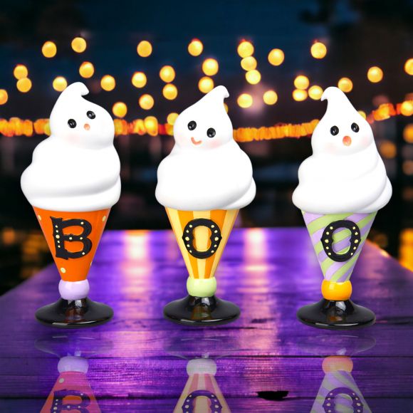 BOO Ghost Desserts 3pc Set - Holiday Warehouse