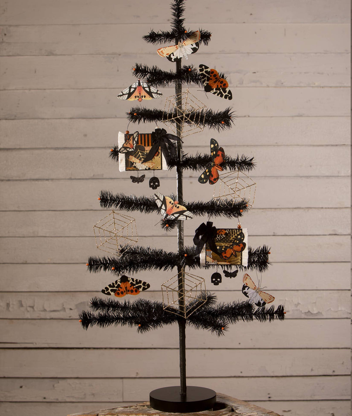 Halloween Moth Eclipse Ornaments 4pc - Holiday Warehouse